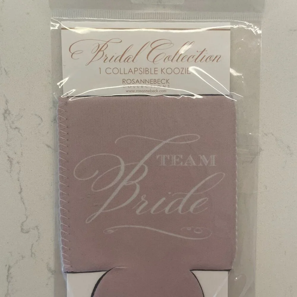 Rosannebeck Collections Bridal Collection Team Bride Drink Koozies set of 4, NWT